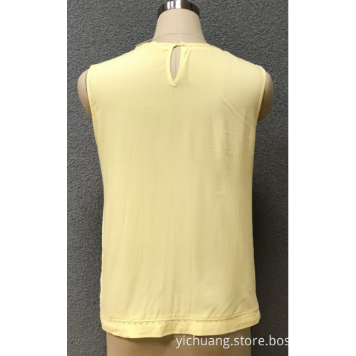 women's yellow lace blouse
